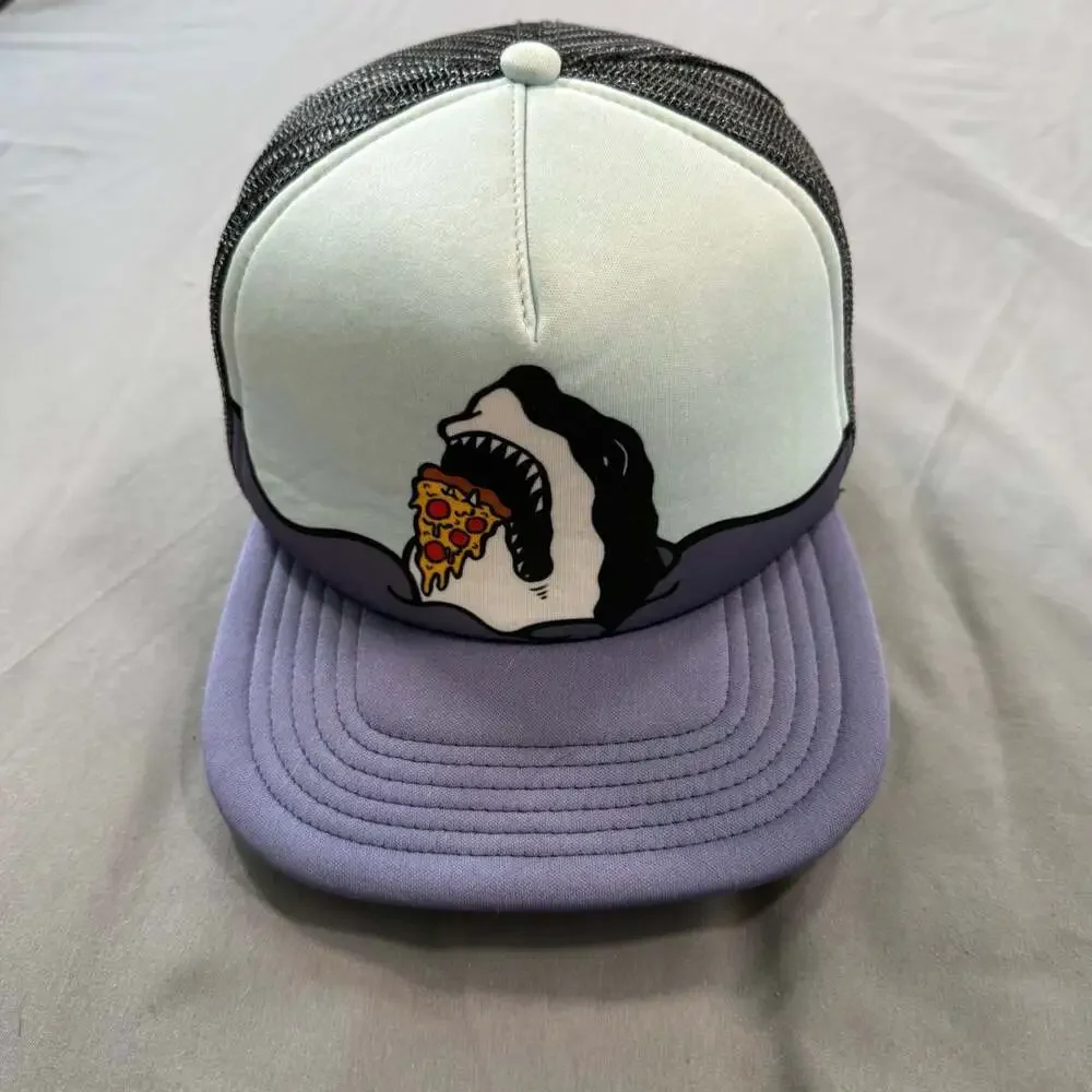 Mad Engine Youth Shark Eating Pizza Graphic Trucker Hat Cap
